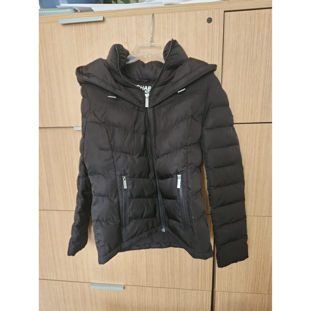 Michael Kors Women's Black Lightweight Packable Puffer Jacket Size S